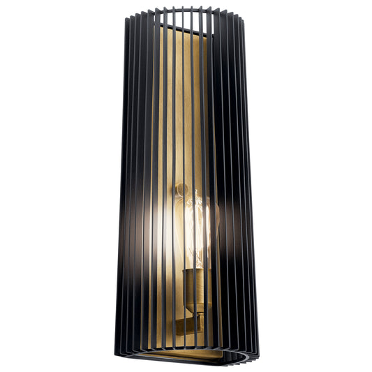 Linara One Light Wall Sconce in Black