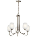 Valserrano Five Light Chandelier in Brushed Nickel