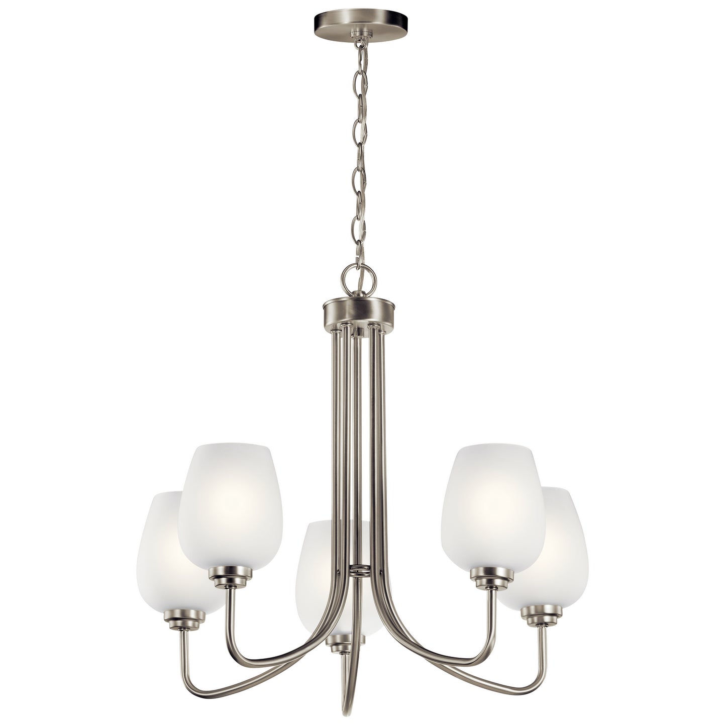 Valserrano Five Light Chandelier in Brushed Nickel