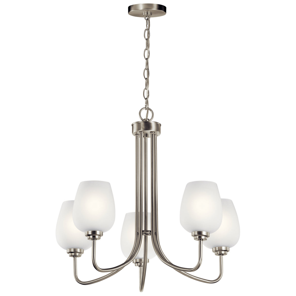 Valserrano Five Light Chandelier in Brushed Nickel