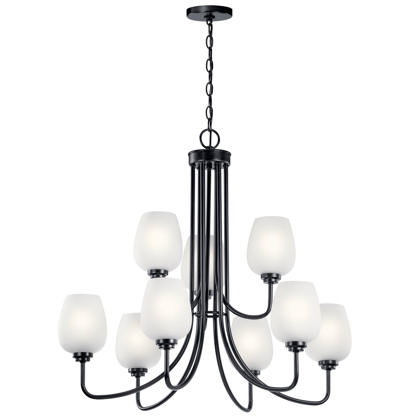 Valserrano Nine Light Chandelier in Black