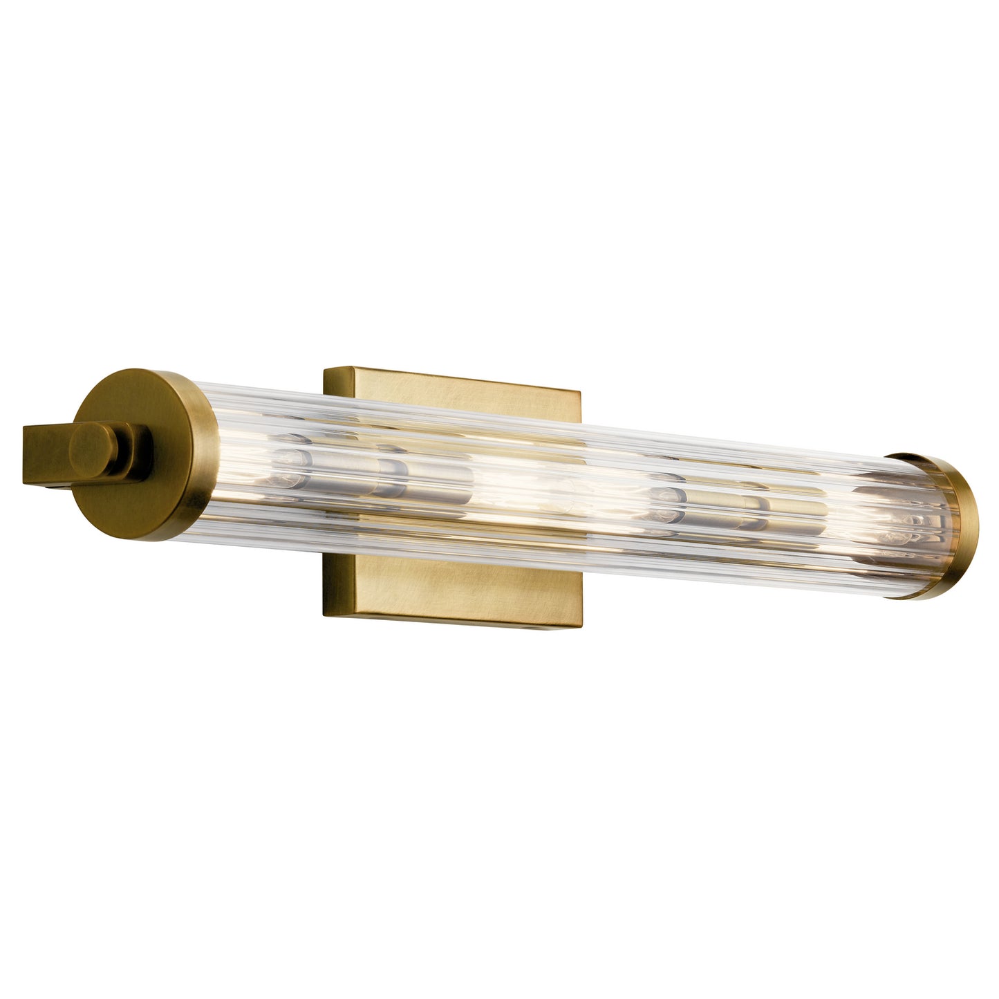 Azores Four Light Linear Bath in Natural Brass