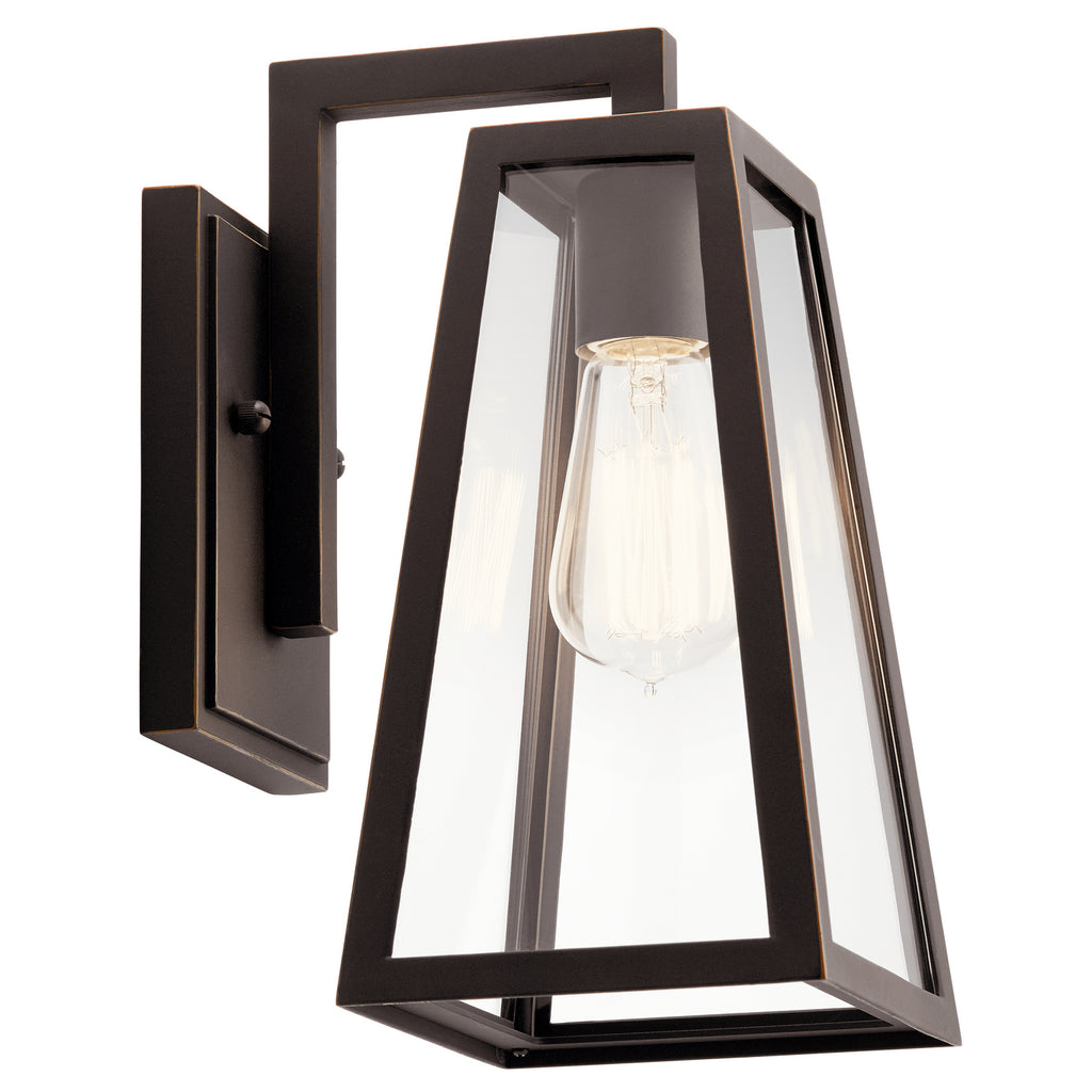 Delison One Light Outdoor Wall Mount in Rubbed Bronze