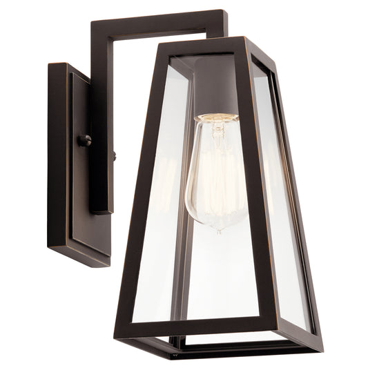 Delison One Light Outdoor Wall Mount in Rubbed Bronze
