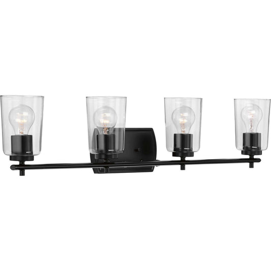 Adley Four Light Bath & Vanity in Black
