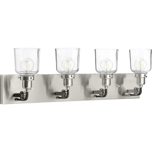 Rushton Four Light Bath & Vanity in Brushed Nickel
