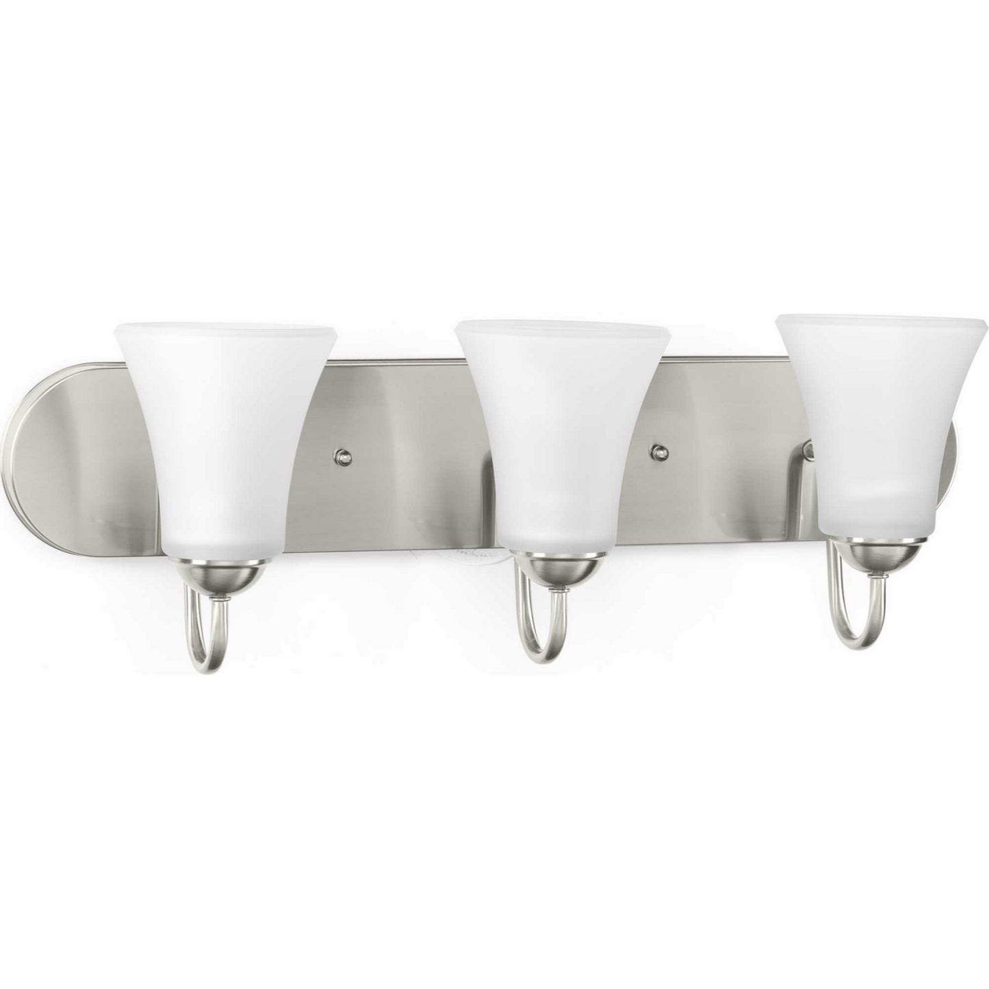 Classic Three Light Bath Bracket in Brushed Nickel