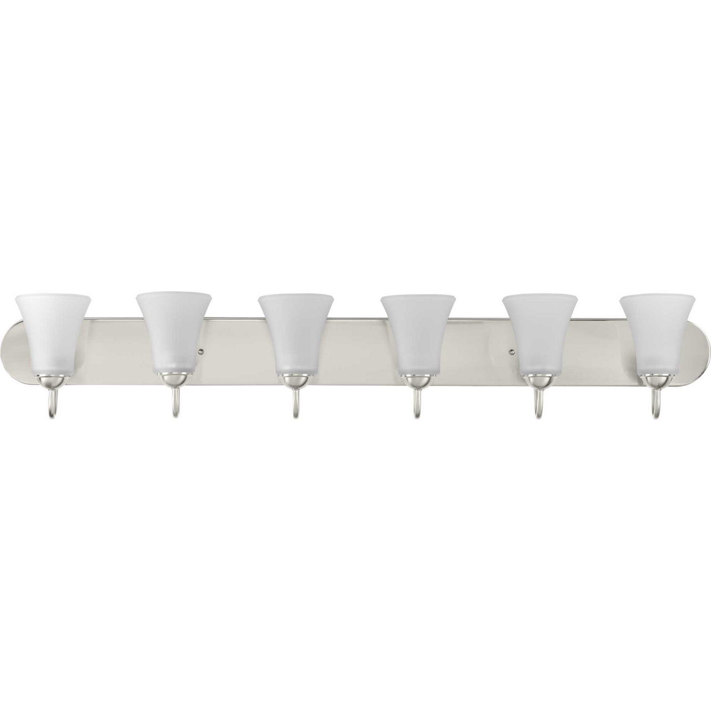 Classic Six Light Bath Vanity in Brushed Nickel