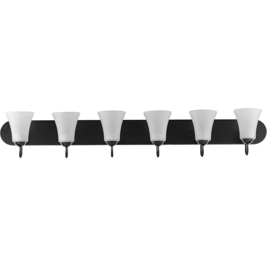 Classic Six Light Bath Vanity in Black