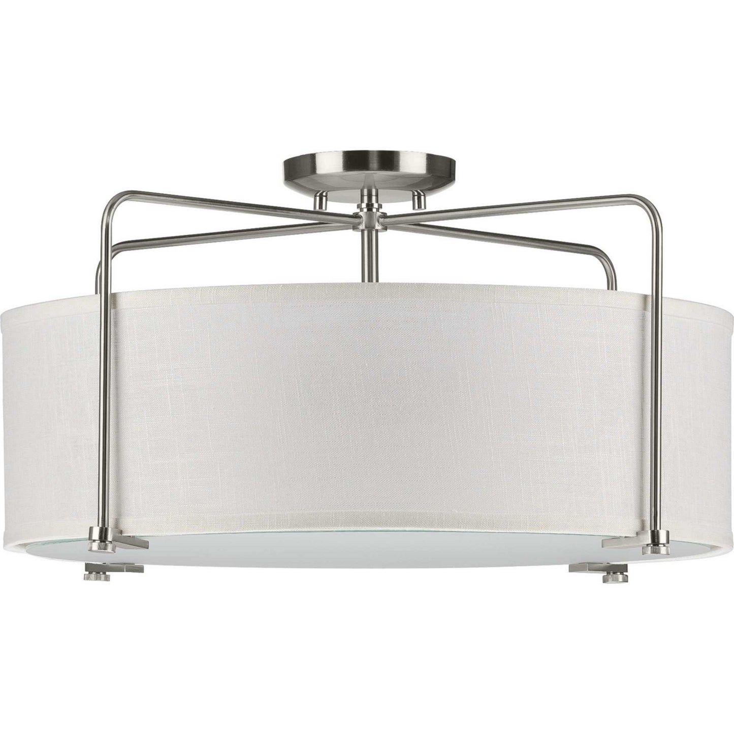 Kempsey Three Light Semi Flush Convertible in Brushed Nickel