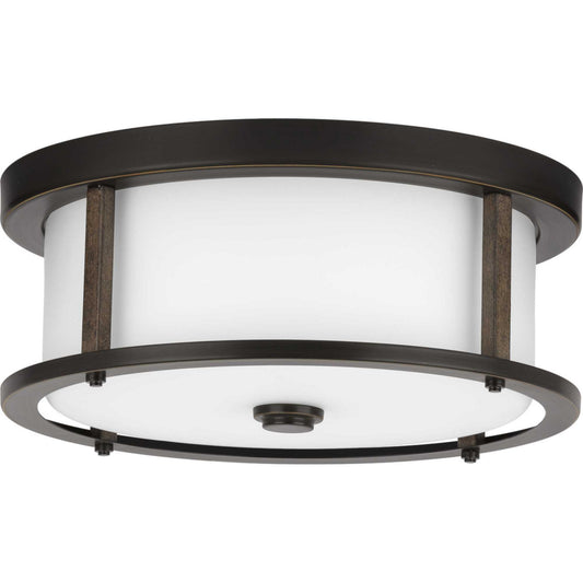 Progress Lighting - P350144-020 - Two Light Flush Mount - Mast - Antique Bronze