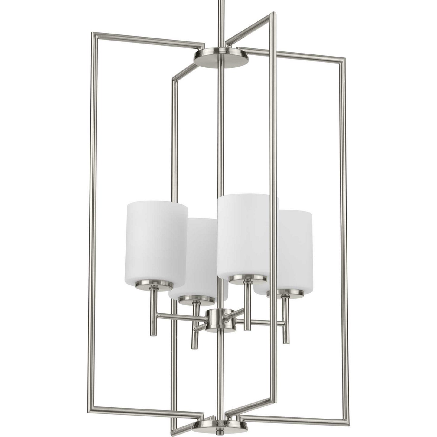 Replay Four Light Foyer Pendant in Brushed Nickel