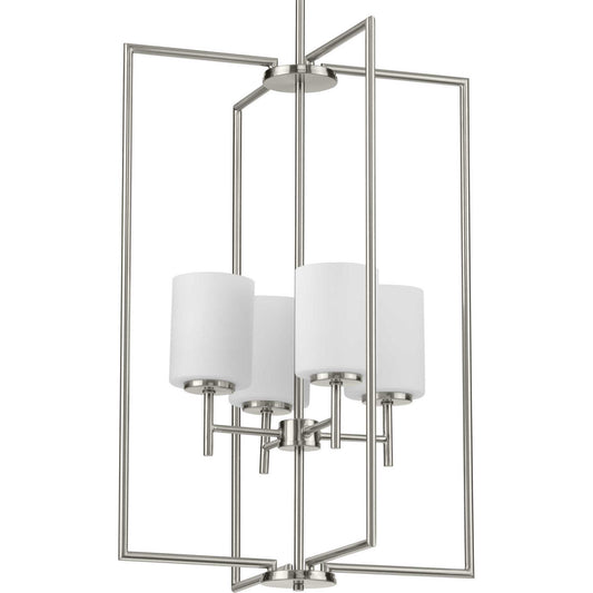 Replay Four Light Foyer Pendant in Brushed Nickel