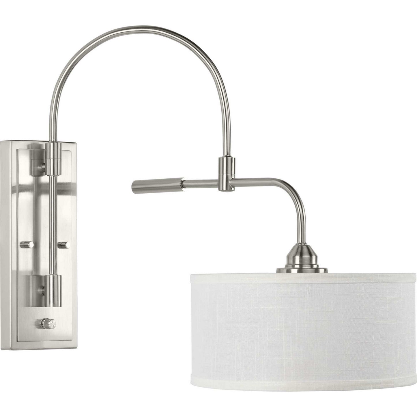 Kempsey One Light Swing Arm Wall Bracket in Brushed Nickel