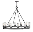 Sawyer LED Chandelier in Aged Zinc
