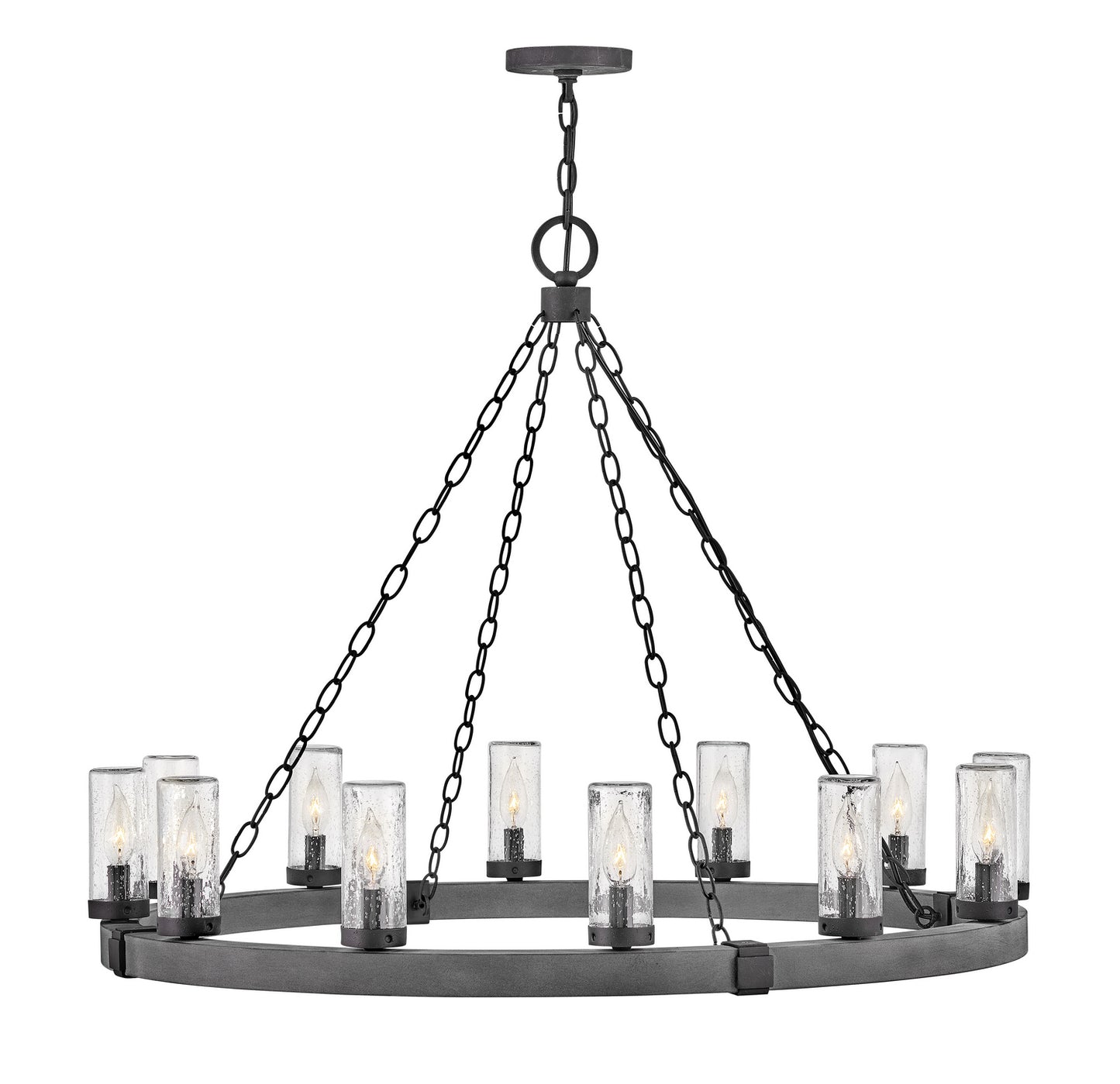 Sawyer LED Chandelier in Aged Zinc