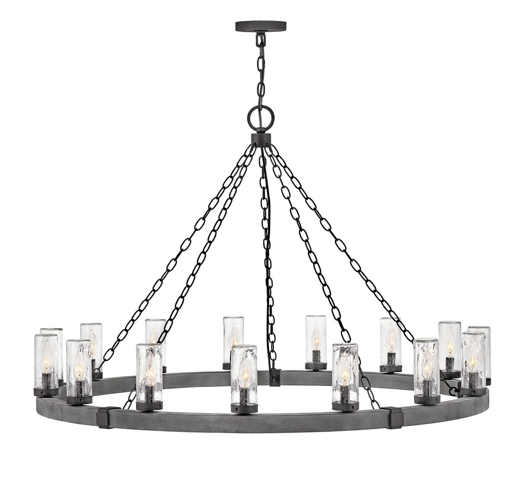 Sawyer LED Chandelier in Aged Zinc
