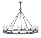 Sawyer LED Chandelier in Aged Zinc