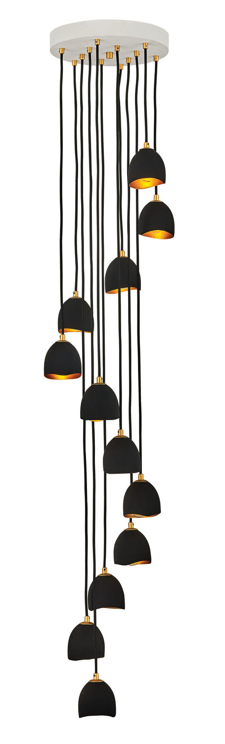 Nula LED Pendant in Shell Black