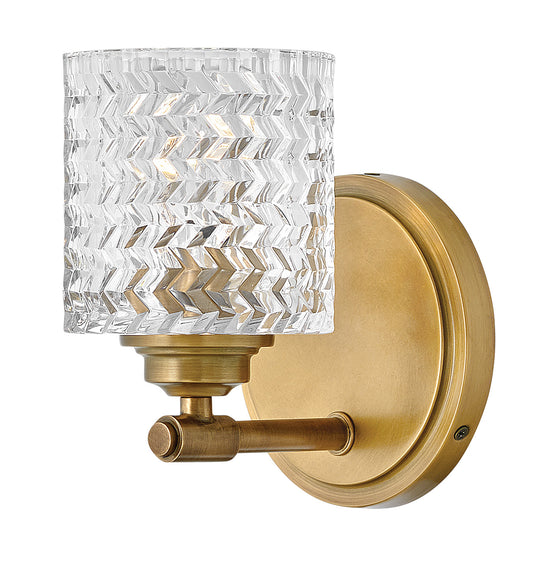 Elle LED Vanity in Heritage Brass