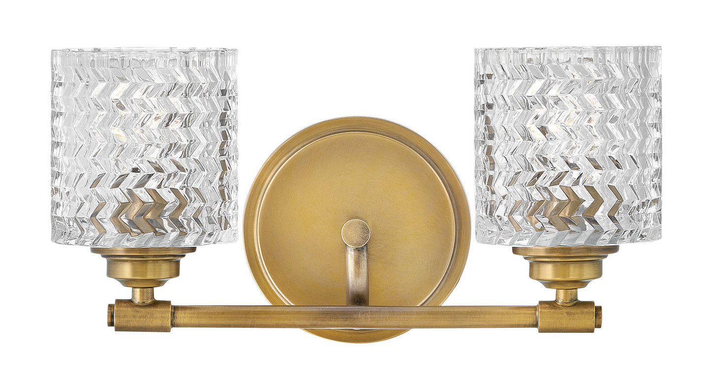 Elle LED Vanity in Heritage Brass