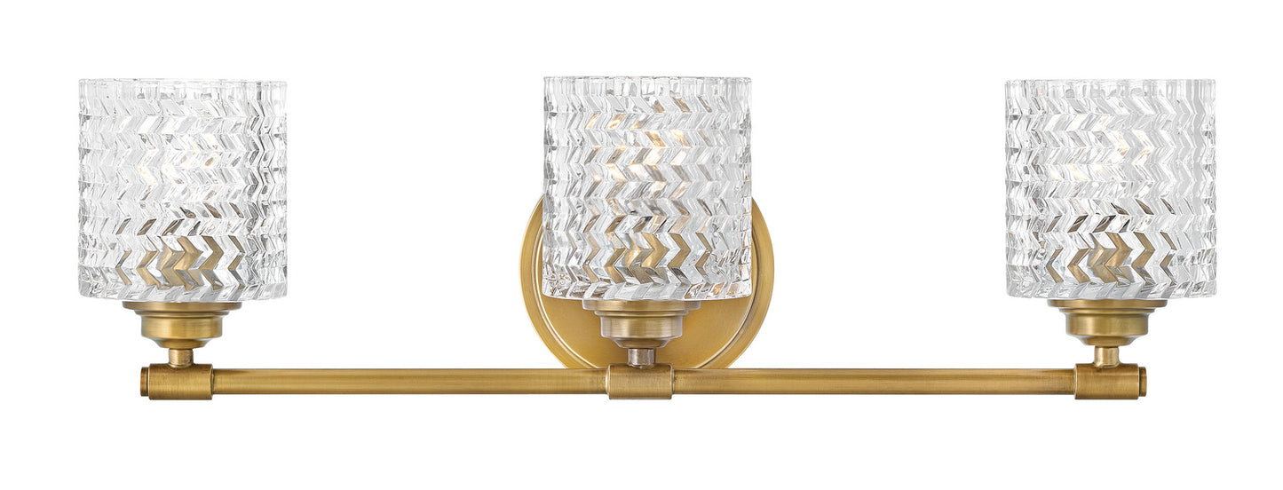 Elle LED Vanity in Heritage Brass