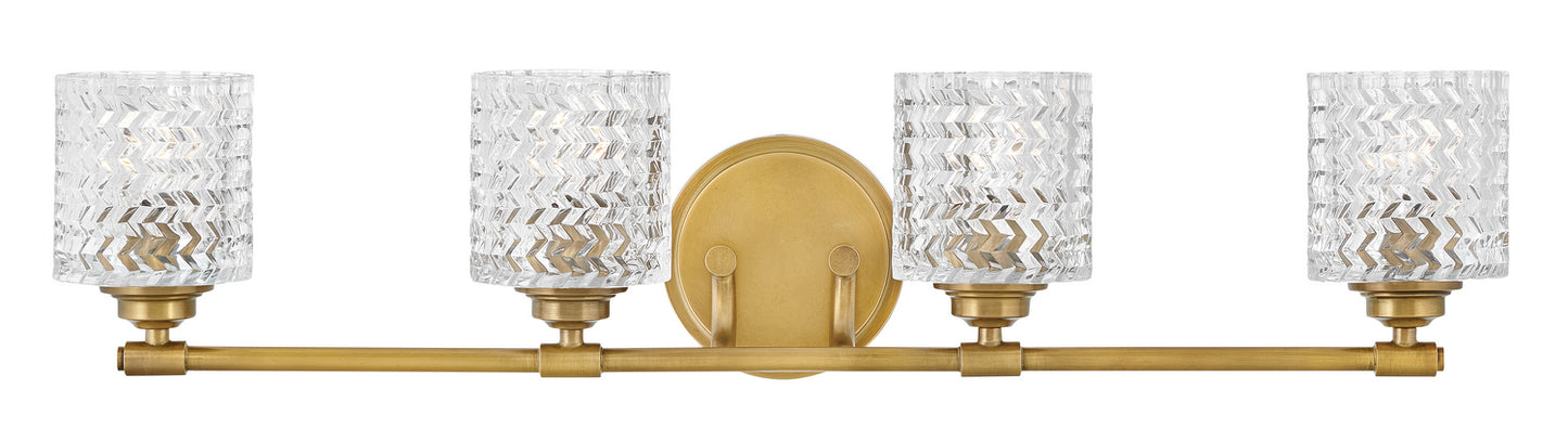 Elle LED Vanity in Heritage Brass