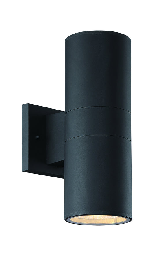 Pillar LED Outdoor Wall Lantern in Textured Black