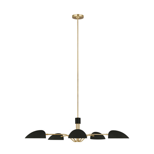Jane Five Light Chandelier in Midnight Black