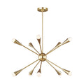 Jax Ten Light Chandelier in Burnished Brass