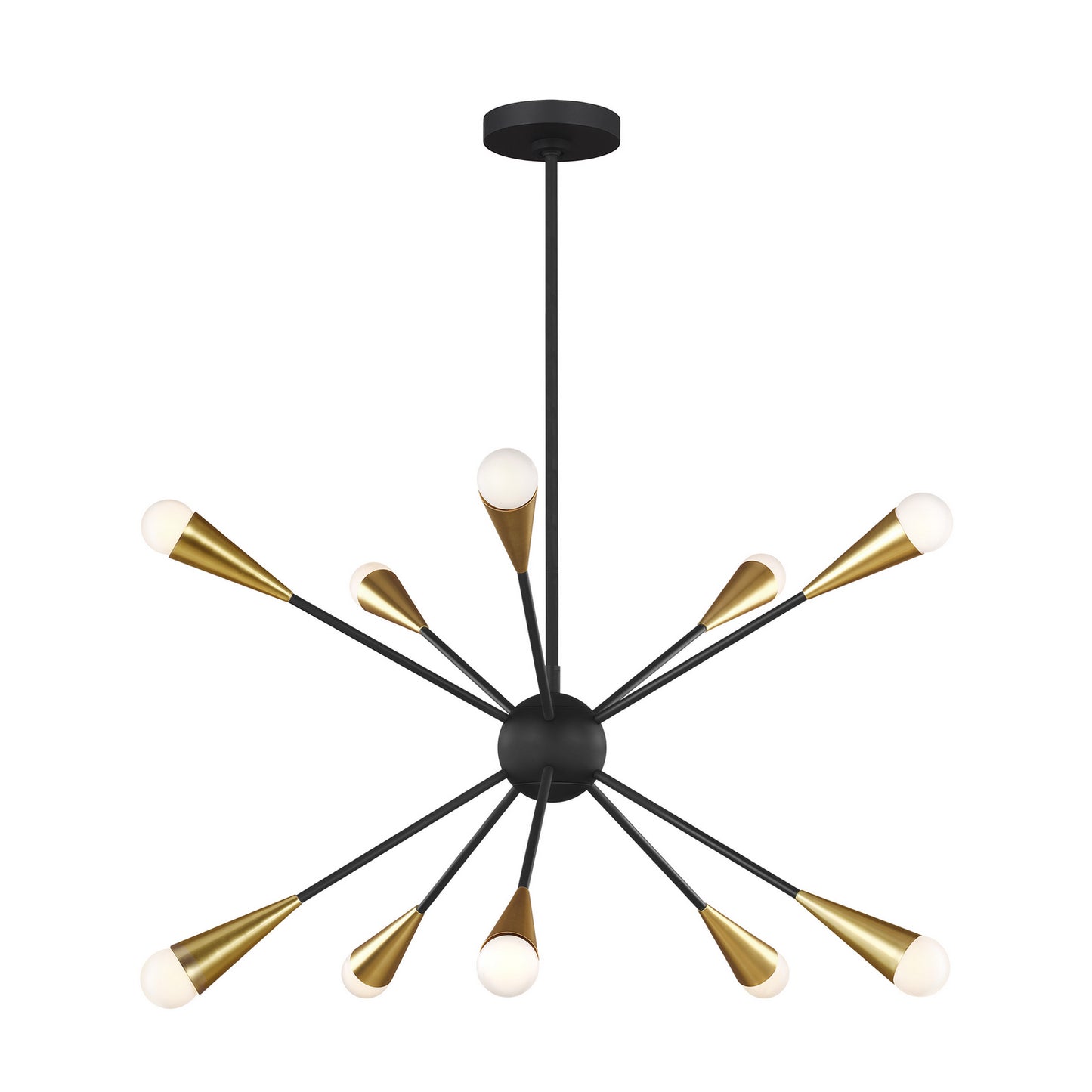 Jax Ten Light Chandelier in Midnight Black