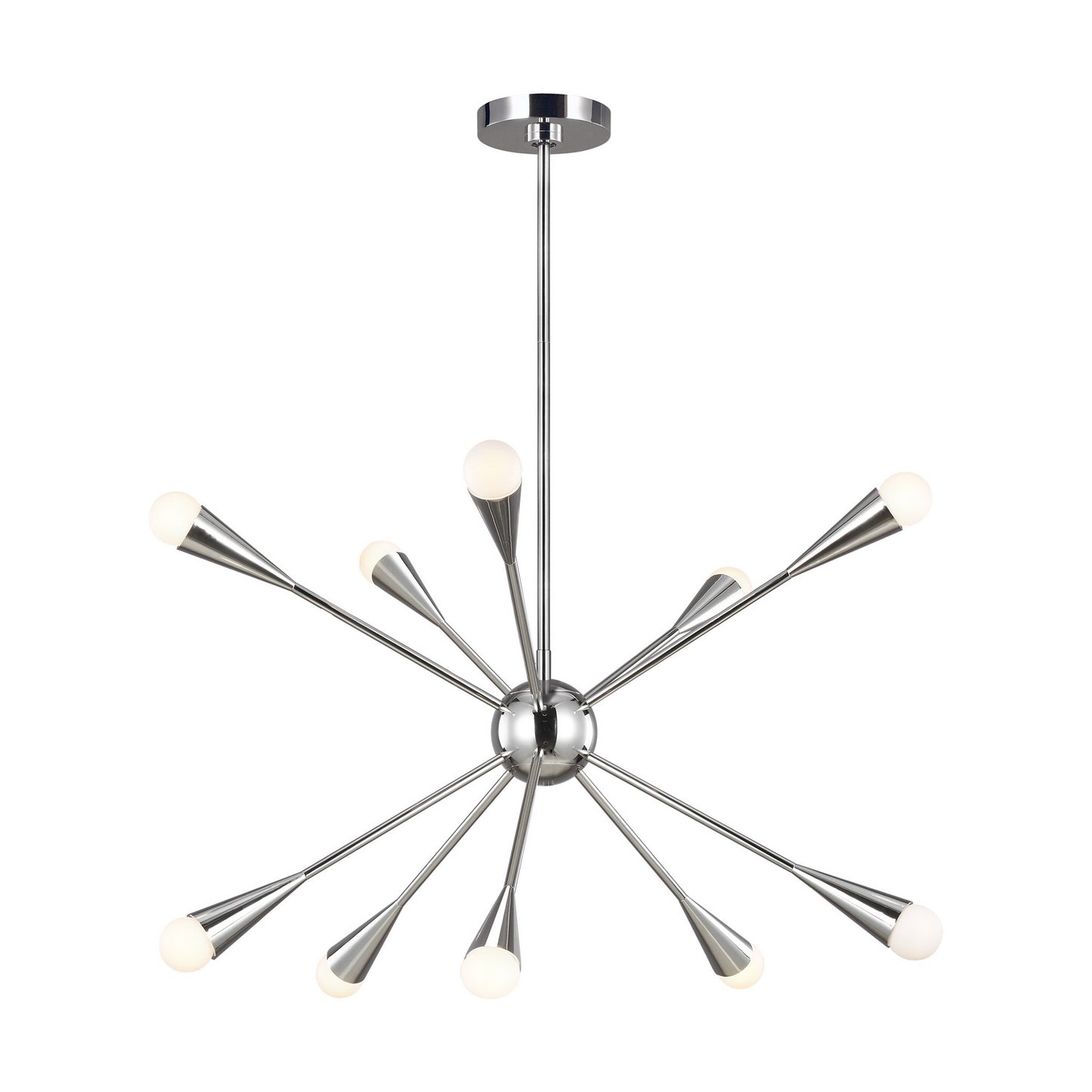 Jax Ten Light Chandelier in Polished Nickel