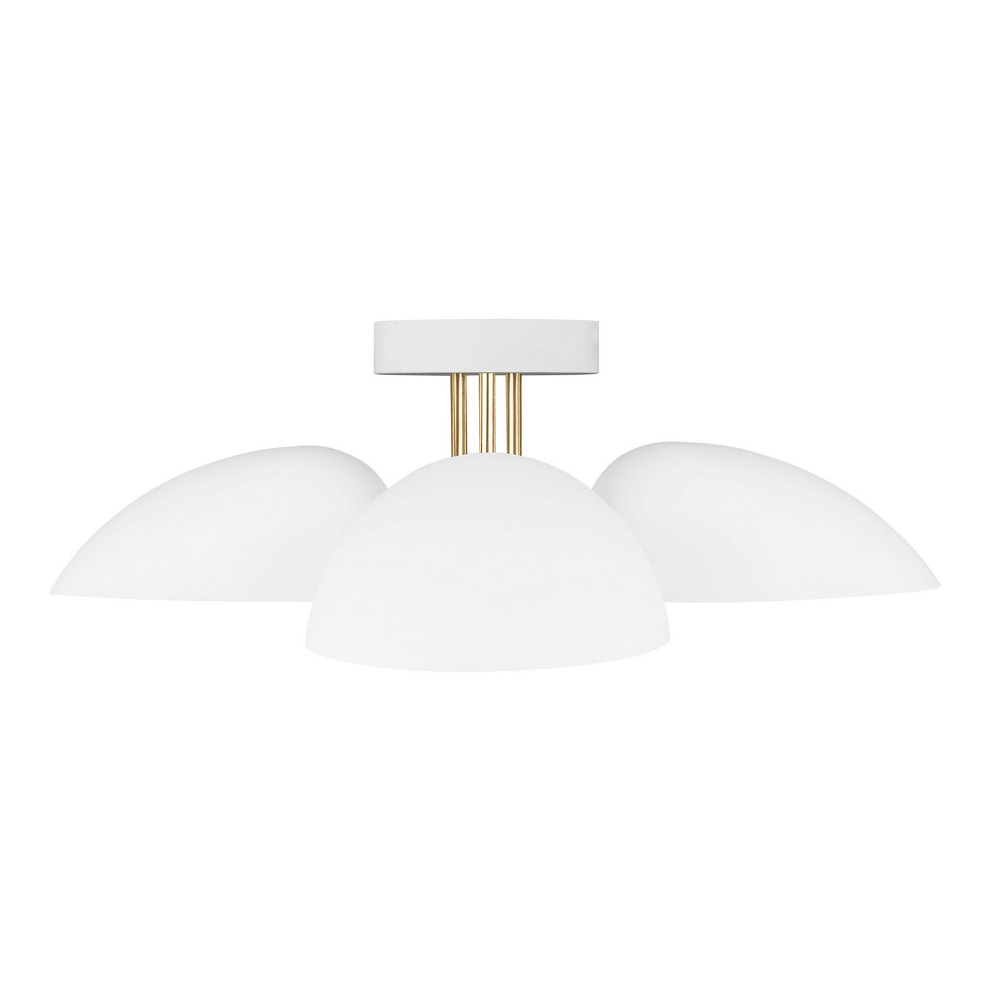Jane Three Light Flush Mount in Matte White