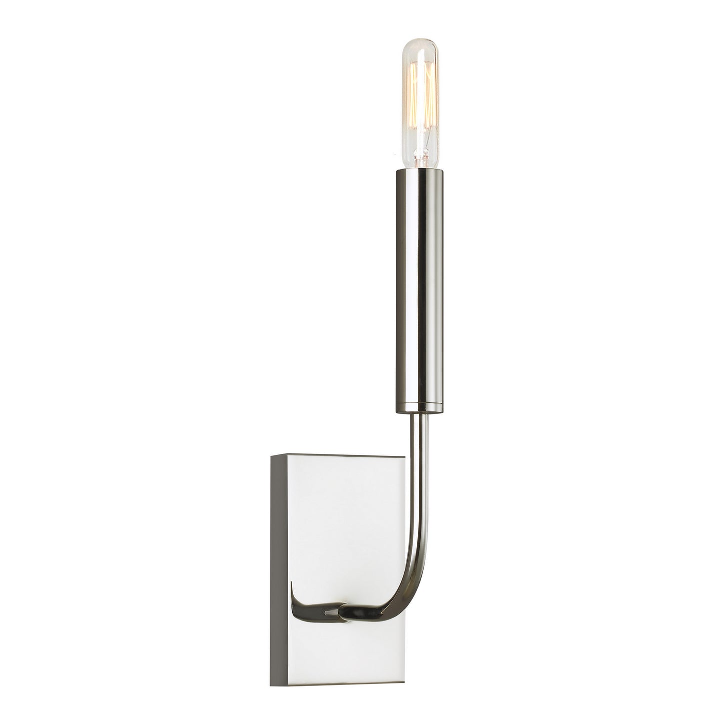 Brianna One Light Wall Sconce in Polished Nickel