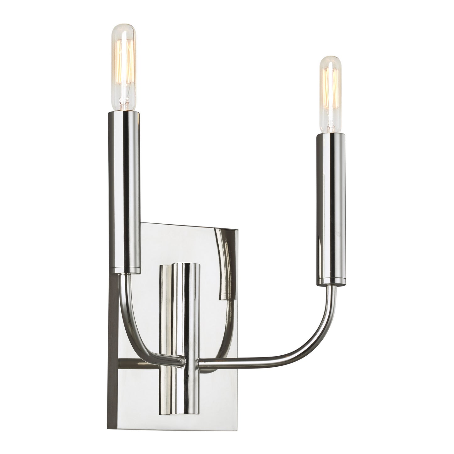 Brianna Two Light Wall Sconce in Polished Nickel