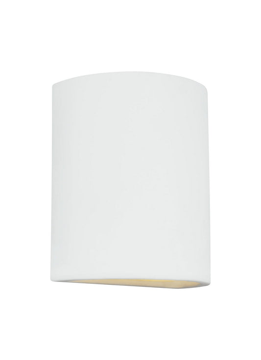 Paintable Ceramic Sconces One Light Outdoor Wall Lantern in Unfinished Ceramic
