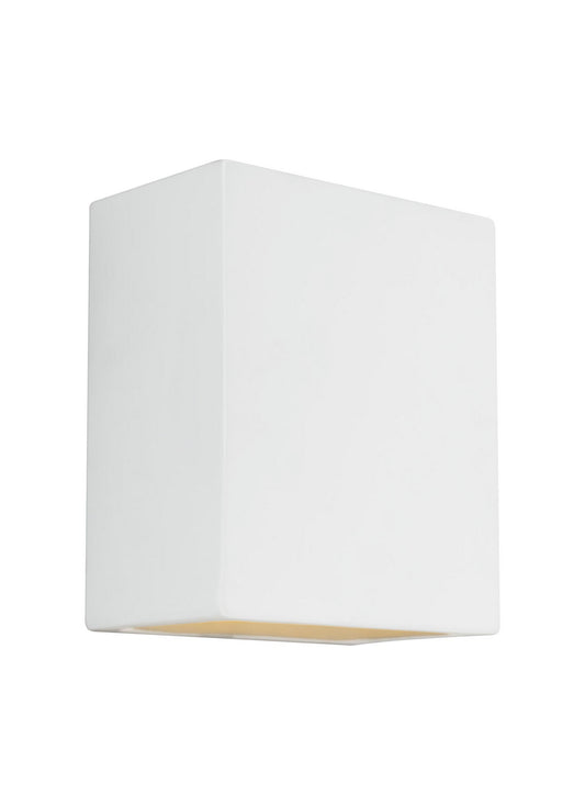 Paintable Ceramic Sconces One Light Outdoor Wall Lantern in Unfinished Ceramic