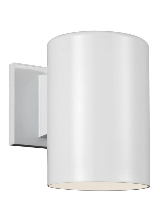 Outdoor Cylinders One Light Outdoor Wall Lantern in White