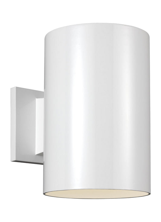 Outdoor Cylinders One Light Outdoor Wall Lantern in White