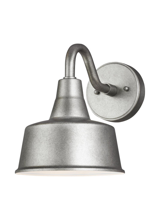 Barn Light One Light Outdoor Wall Lantern in Weathered Pewter