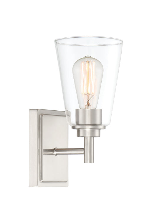 Westin One Light Wall Sconce in Satin Platinum