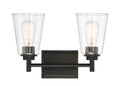 Westin Two Light Bath Bar in Matte Black