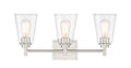 Westin Three Light Bath Bar in Satin Platinum