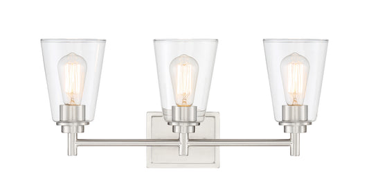 Westin Three Light Bath Bar in Satin Platinum