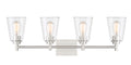 Westin Four Light Bath Bar in Satin Platinum
