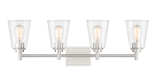 Westin Four Light Bath Bar in Satin Platinum