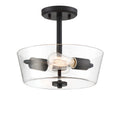Westin Two Light Semi-Flush Mount in Matte Black