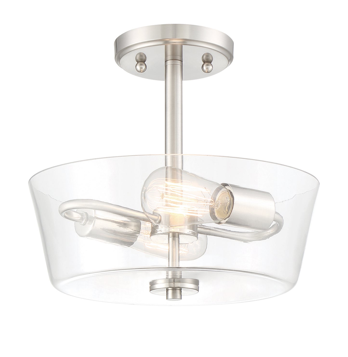 Westin Two Light Semi-Flush Mount in Satin Platinum