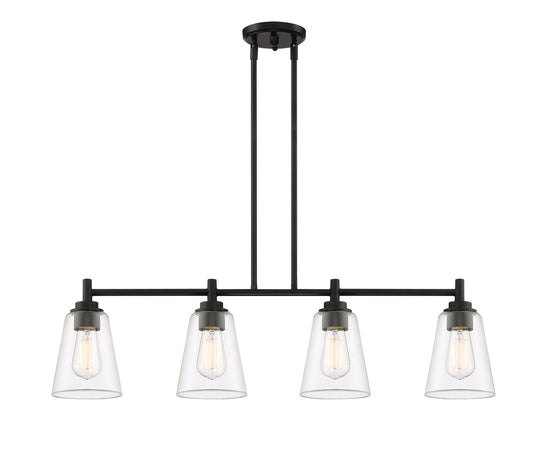 Westin Four Light Island Pendant in Matte Black