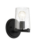 Matteson One Light Wall Sconce in Matte Black